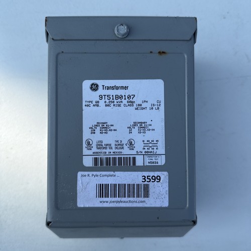 GE 9T51B0107 .250 KVA 120x240-12/24 BUCK BOOST TRANSFORMER