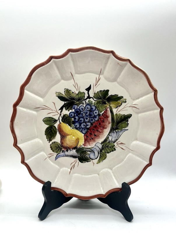 Majolica Vintage Italian Wall Plate IL Ponte Bassano (the Bridge At Bassano)