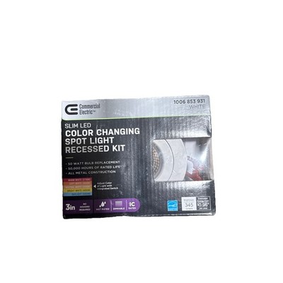 Commercial Electric Color Changing LED 3in Round Canless Recessed Light