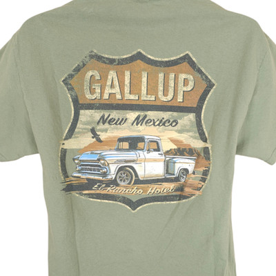 Gallup New Mexico T Shirt Mens Size Medium Green El Rancho Hotel Route 66