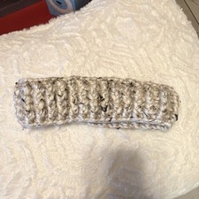 Handmade Crochet Beige Gray Headband