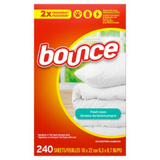Bounce Dryer Sheets, Fresh Linen Scent, 240 Count