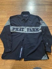 Phat Farm Shirt Mens L Long Sleeve y2k baggy hip hop 90s skater urban Rare