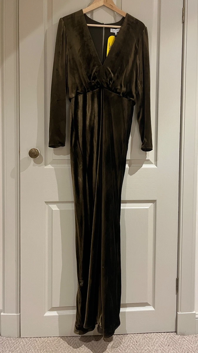 green emerald velvet dress Velvet Riley Dress W. Collar main image 0
