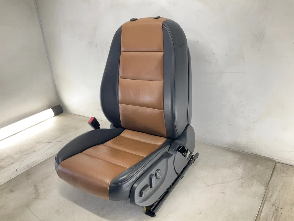 05-11 Asiento del conductor delantero Audi A6 cuero dos tonos amaretto y negro OEM Foto 2 de 4