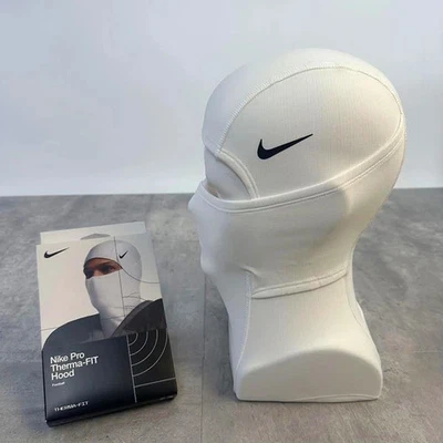 Nike Pro Hyperwarm Hood Therma Fit Unisex White Ski Mask • NIB