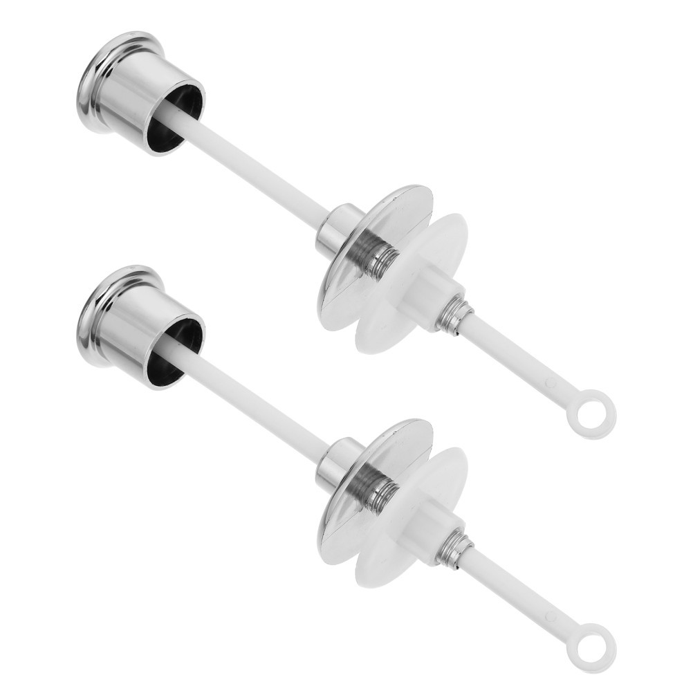  2 Pcs Toilet Lift Switch Tank Flush Button Assist Replacement Push Buttons