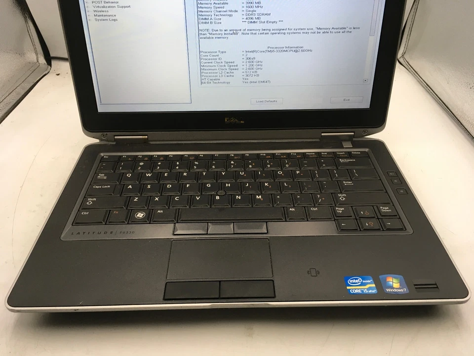 DELL LATITUDE E6330 - BOOTS TO BIOS - INTEL I5 3320M - 4GB RAM - READ DESCRIP-BB - Image 3 of 4