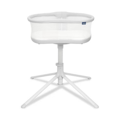 Chicco White Oval Portable Bassinet, Unisex Baby, Mesh Sides