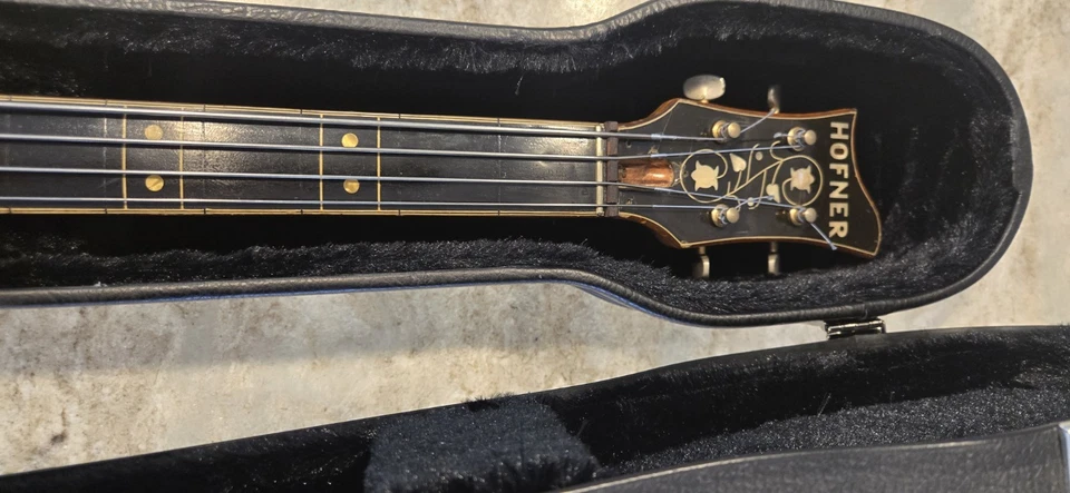 Raro Bajo Hofner G500/1M 1967-1971 Sin trastes Deluxe Super Beatle Natural con estuche rígido original Foto 2 de 4