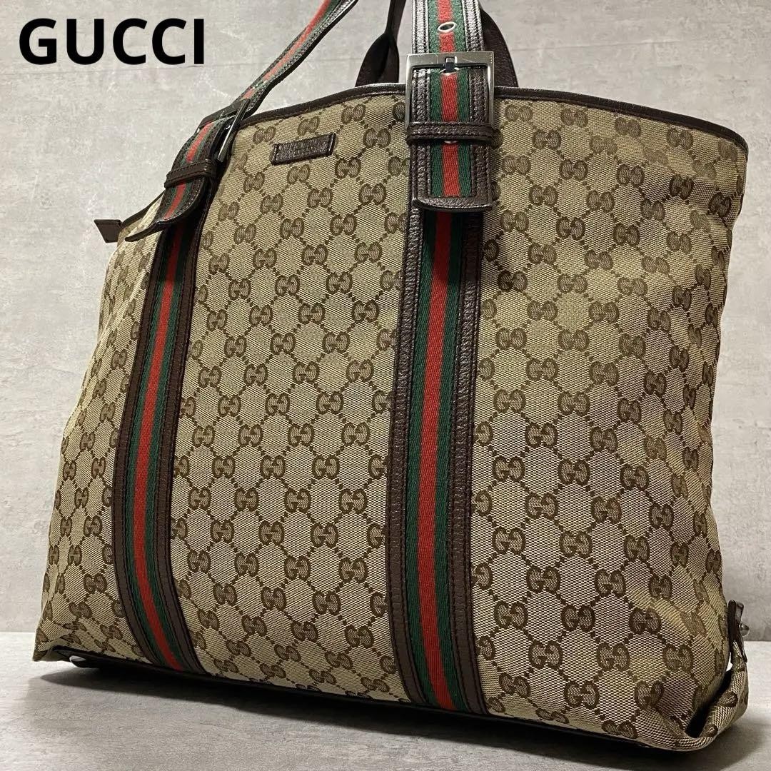 GUCCI GG monogram tote shoulder bag in excellent condition fits A4 documents