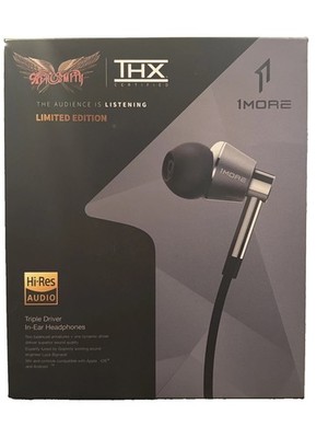 1MORE Aerosmith THX Triple Driver In-Ear Earbuds Built-in Mic, 3.5mm, Silver