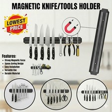 Wall Mounted Magnetic Knife Holder Kitchen Utensils Rack Storage Strip Mount Bar