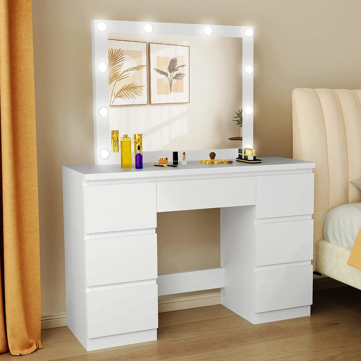 white christmas dresses Brixham Cream Dressing Table with Stool main image 1