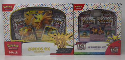 Pokemon TCG Scarlet & Violet 151 Zapdos EX & Alakazam EX 2-Pack Costco NEW