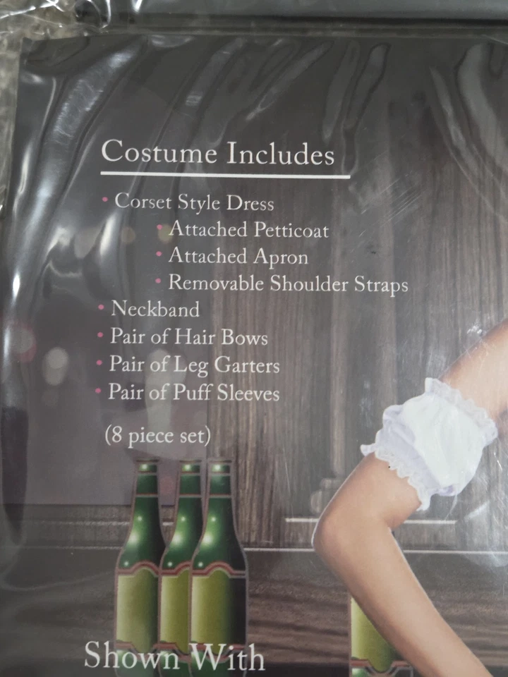 Ladies Oktoberfest Costume Beer Maid Wench German Heidi Dirdnl Fancy Dress Sz S - Image 3 of 4