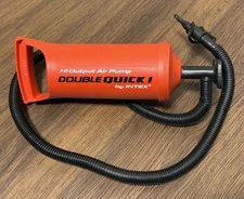 Double Quick Hand Air Pump 4 Rapid Inflatable Air Bed Mattress Toy Pool Floater