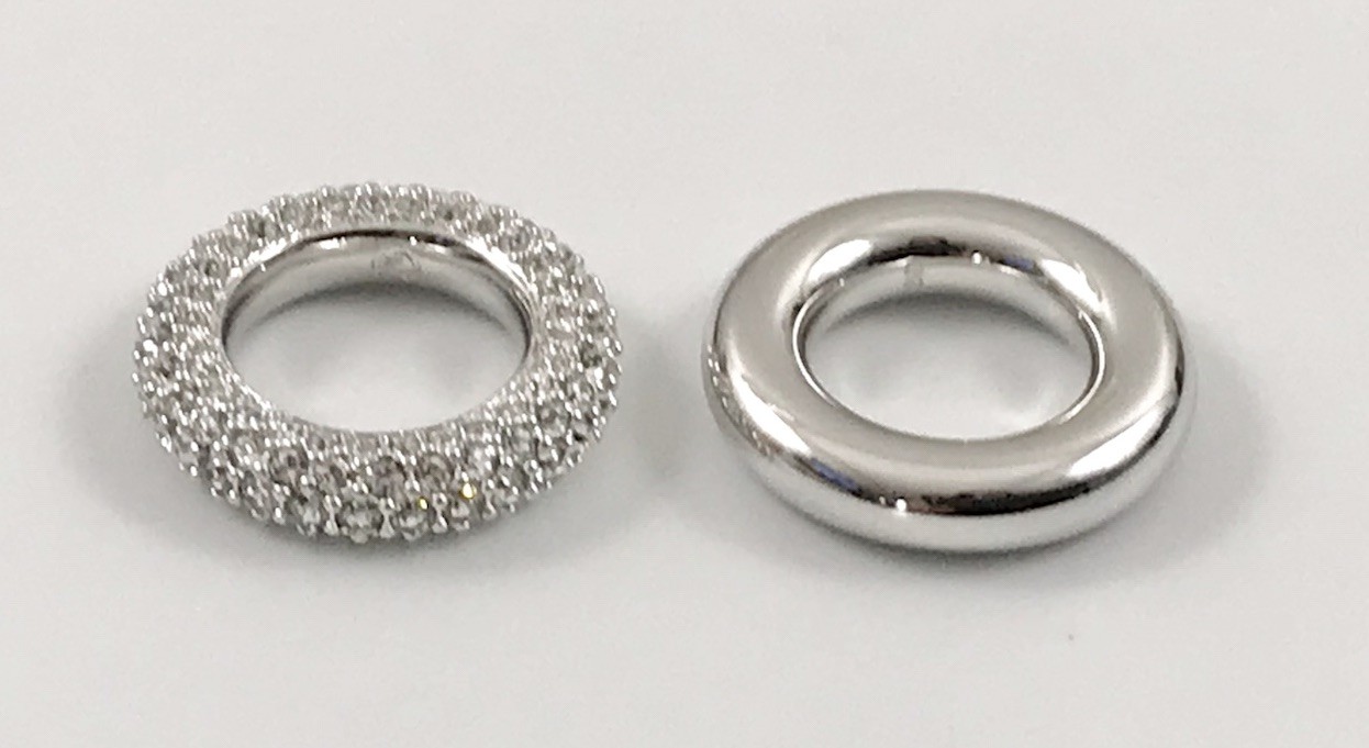 Swarovski Dextera Interlocking Hoop Earrings Rhod… - image 6