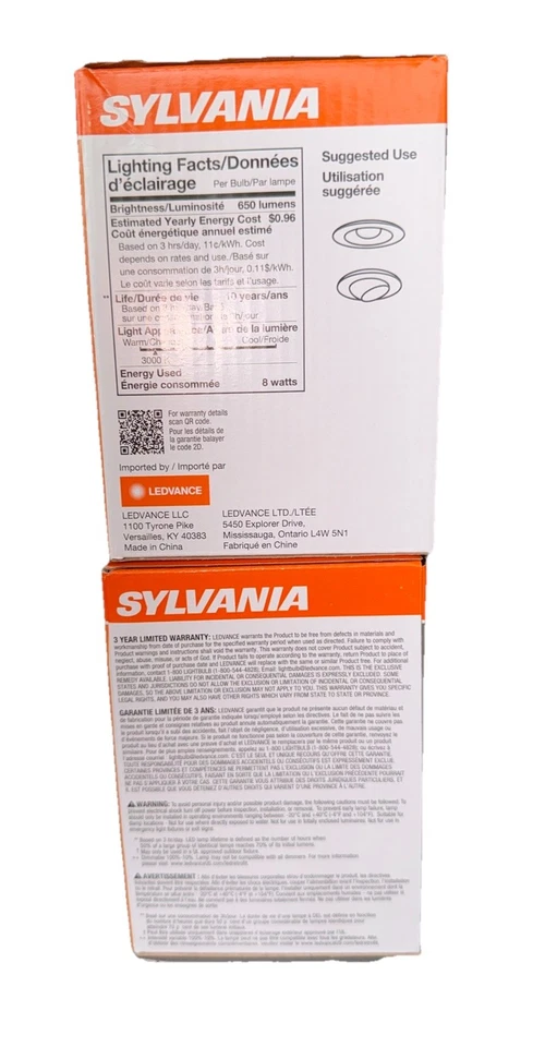 SYLVANIA LED Flood Light Bulb, 65W Equivalent White 2 Boxes - 4 Bulbs Total - Image 4 of 4