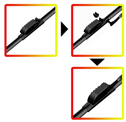 Aero Flat Front Rear Wiper Blades Set 23" 23" For Saab 9-5 I 1997-2007 - Picture 11 of 12