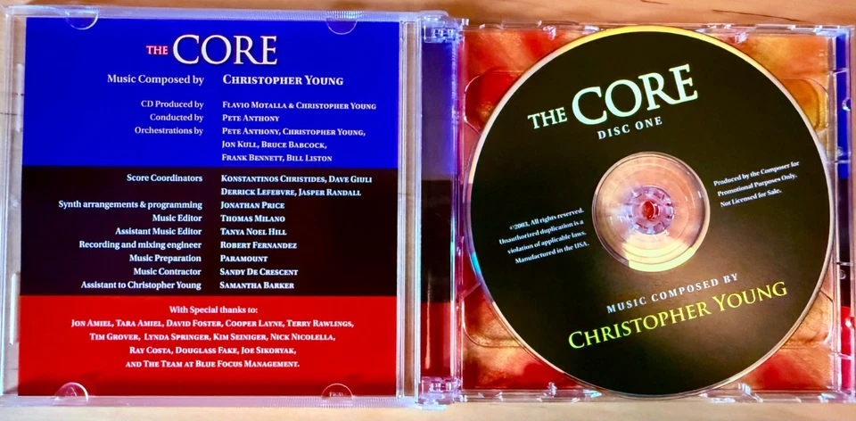 The Core (Original Motion Picture Score) - Christopher Young - Composer Promo CD - Bild 2 von 3