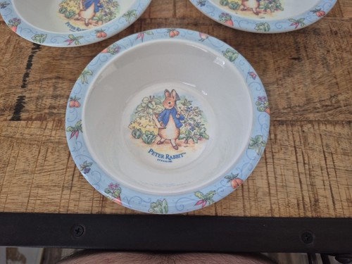 3 Eden Beatrix Potter Peter Rabbit Müslischalen Vintage 1996 Kindergastronomie - Bild 2 von 8
