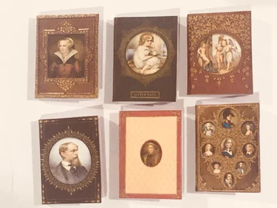 6PC 1:12 Scale Dolls House Miniatures Books inside Pages - Image 1 of 2