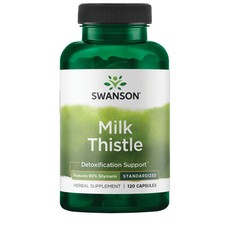 Swanson Milk Thistle - Features 80 Silymarin 120 Capsules