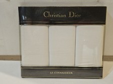 New - Mens Christian Dior " Le Connaisseur" Handkerchiefs 3 Pack