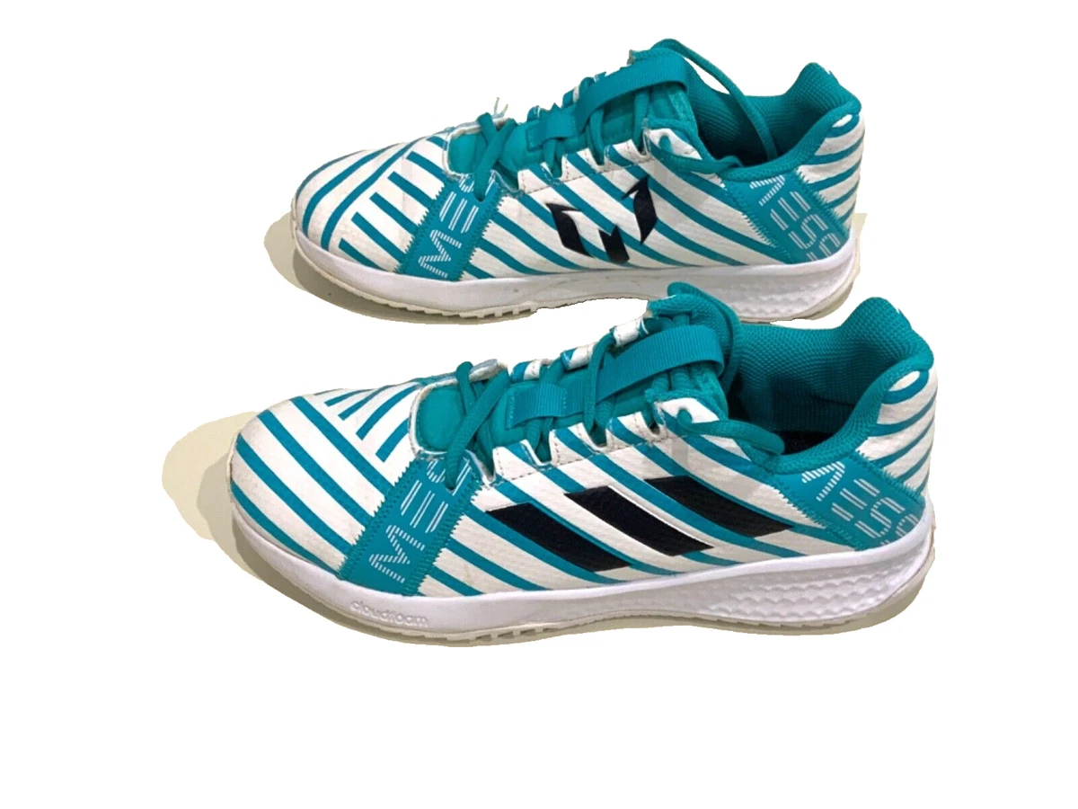 adidas RapidaTurf Messi Energy Aqua Core Black UK 4.5