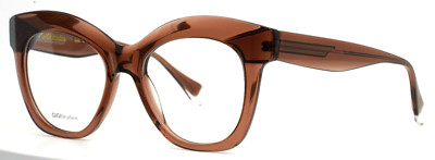 GIGI STUDIOS Winnie 6748/0 Brown Womens Cat Eye Full Rim Eyeglasses 50-18-140