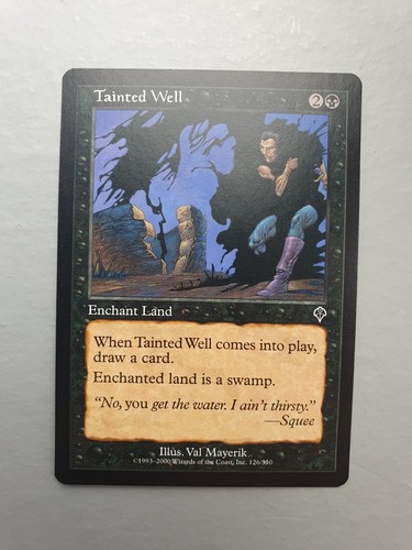 Tainted Well , MTG Invasion (2000). Common Black Enchant Land NM - Picture 1 of 2