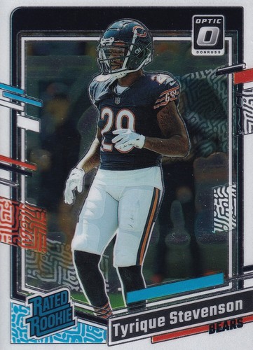 TYRIQUE STEVENSON 2023 Donruss Optic Rated Rookie RC #219 Orsi - Foto 1 di 2