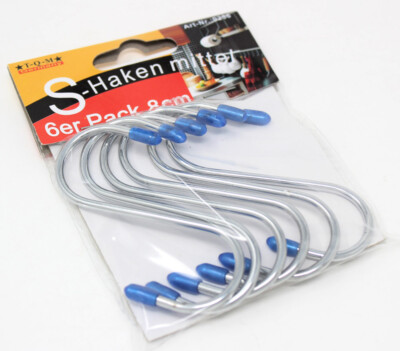 Irsa24 S-Haken 18cm Stahl Mit Gummienden - Robust Für Küche Und Werkstatt