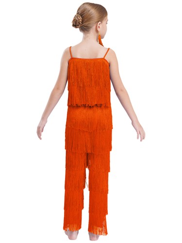 Girls Outfits Dress-up Crop Tops And Pants Show Costumes Solo Dancewear Teens - Picture 80 of 88