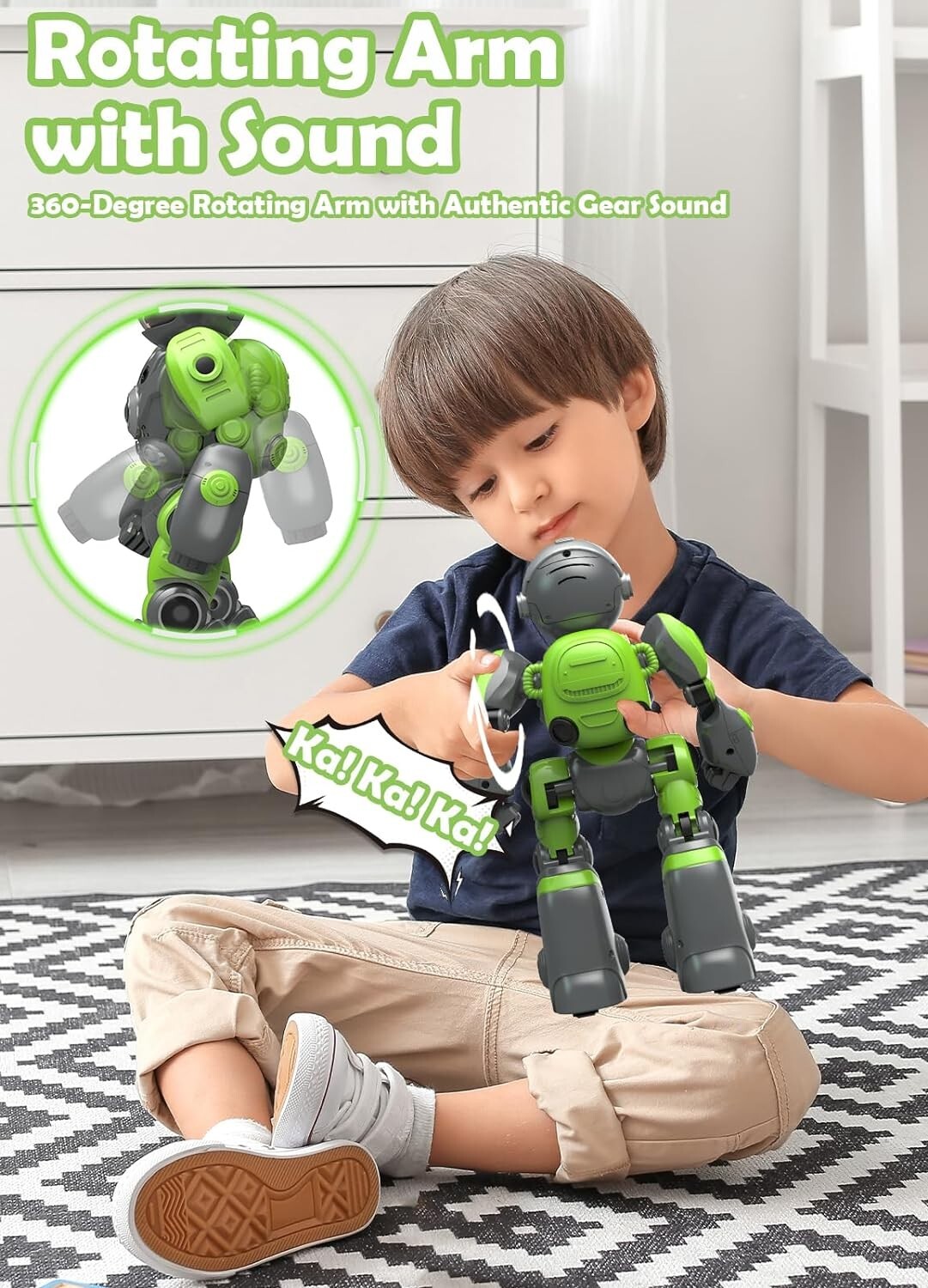 Educational Gift: Rechargeable Robot Toy for Kids - Interactive ...
