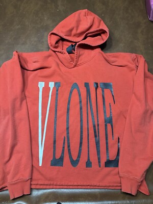 Vlone Staple Red / White Hoodie Size Large-