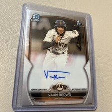 Vaun Brown 2023 Bowman Chrome Prospects 1st Auto #CPA-VB Giants
