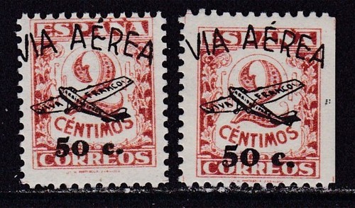 1937 - España - Ifni - Patrioticos - Edifil 12 - Cifra 50 pequeña y grande - MNH - 第 1/2 張圖片