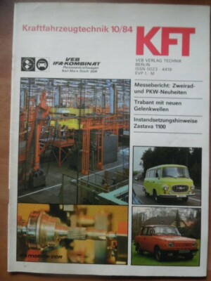 KFT KRAFTFAHRZEUGTECHNIK 10 - 1984 Messe Trabant 601 Tatra 148 Honda Mazda 626 A