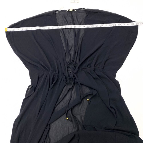 Miken Swim Womens Size M Kimono Maxi Coverup Black - Picture 4 of 8