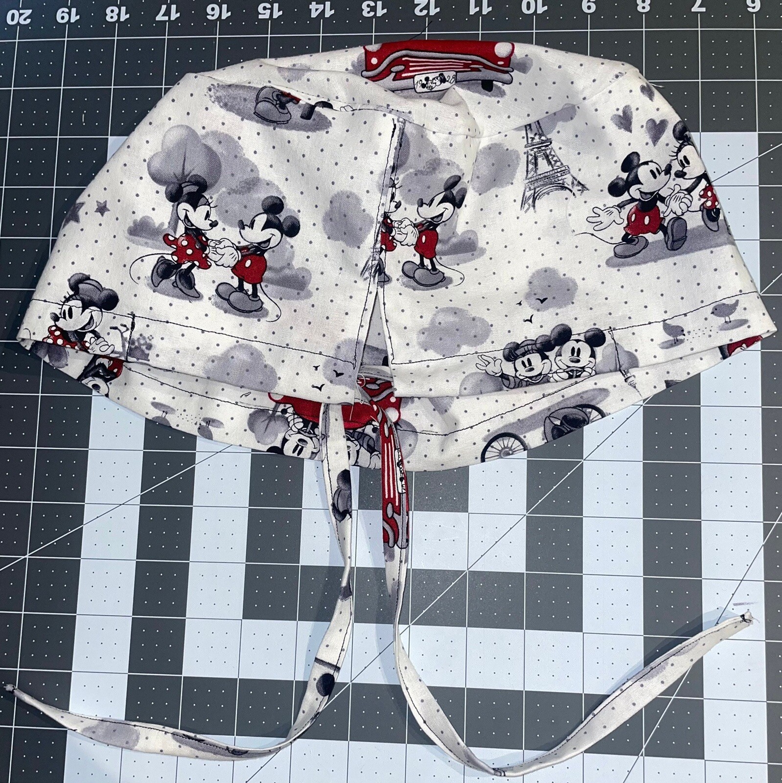 Mickey and Minnie Mouse Womens Surgical Scrub Cap| Nurse Bonnet, Hat with Mickey image 9