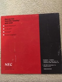 Cyber Core manual Turbo Grafx 16 TG16 