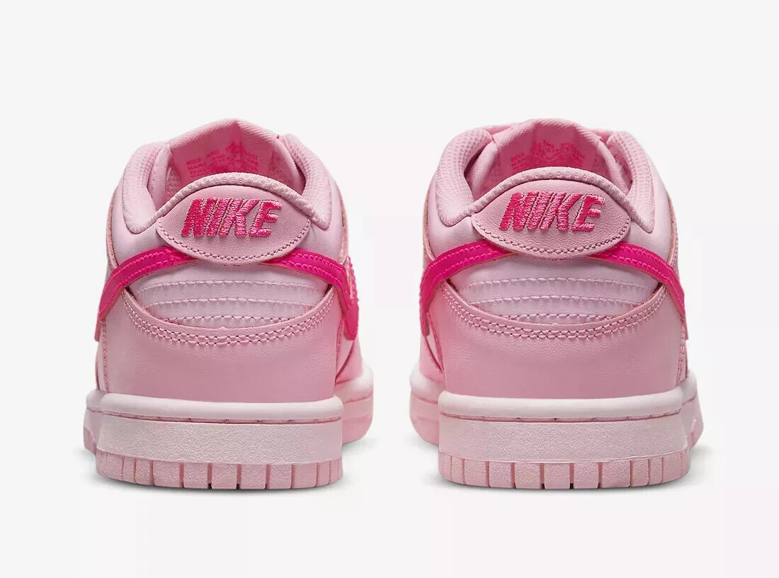nike dunk barbie low gs triple pink