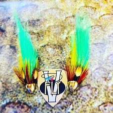 2 V Fly 1.5 Inch Stor Lax Alta Highlander Conehead Salmon Tube Flies & Trebles