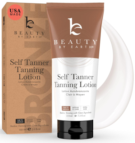 Tanning Lotion Self Tanner - with Natural and Organic Ingredients Non Toxic Sunl