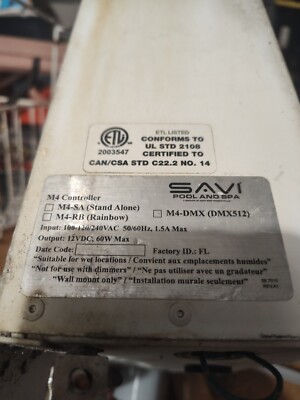 SAVI M4-DMX Controller for pool lights