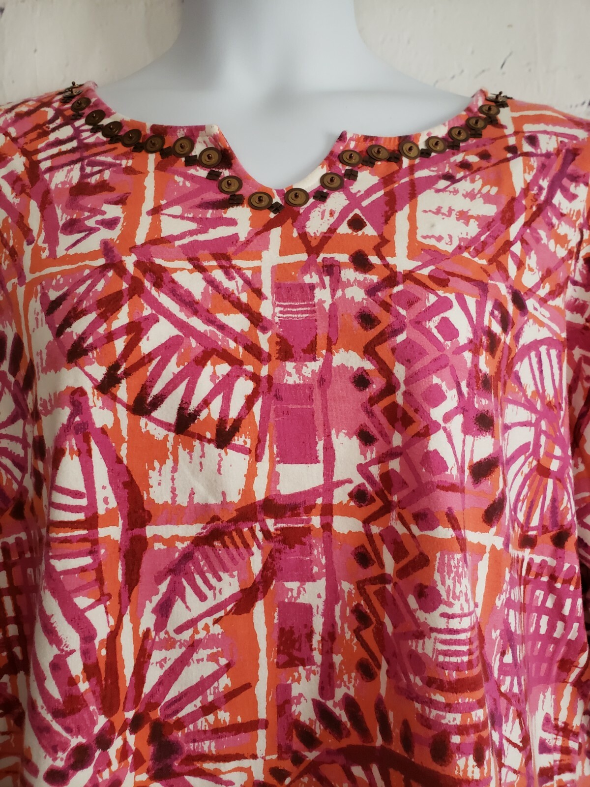 Ruby Rd. Blouse Top Multicolor Geometric Plus 1X … - image 2