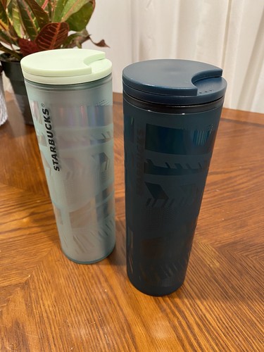 Vaso Starbucks 2021 16 oz Winter Series aspiradora 2pk nuevo - Imagen 2 de 3