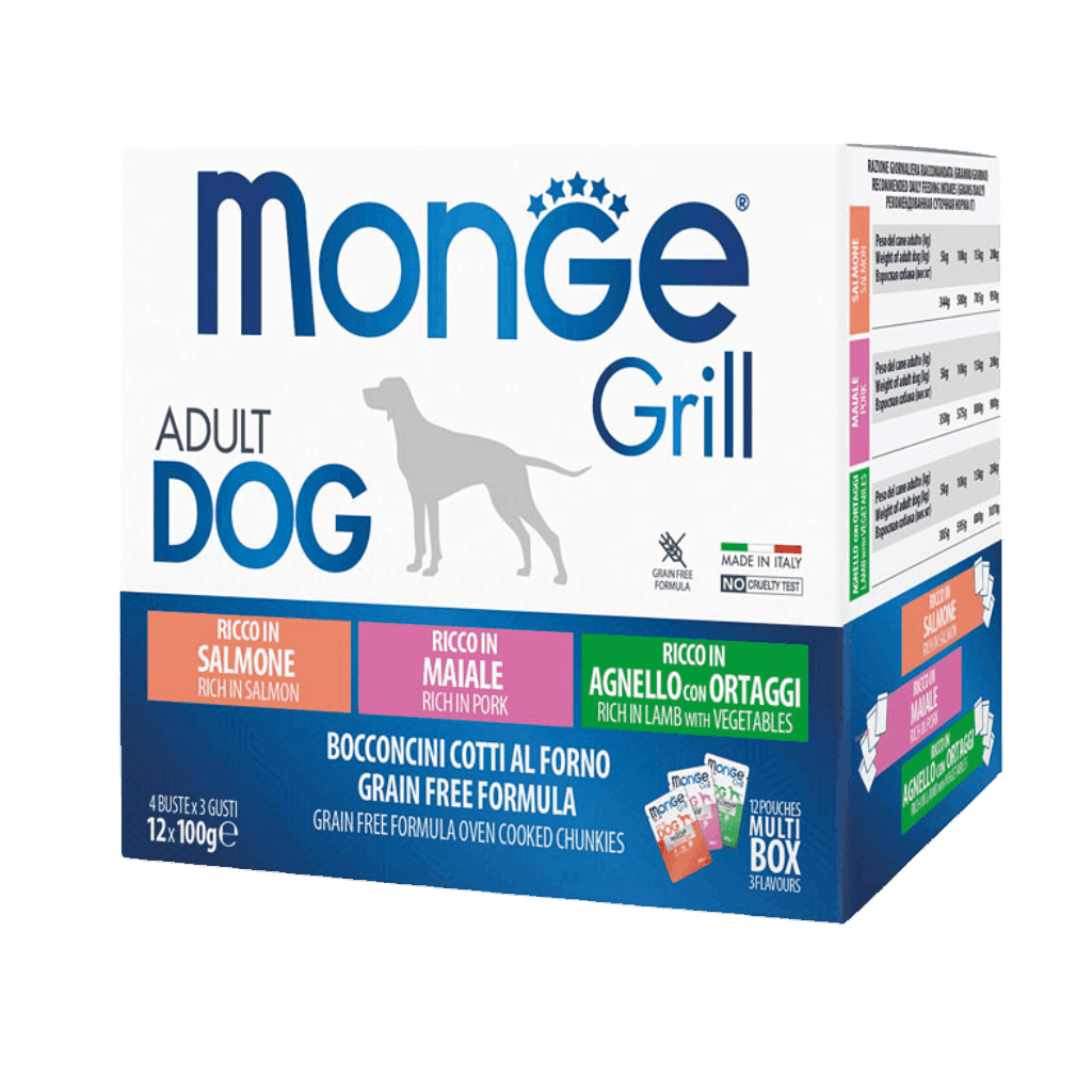 Monge Grill Adult Multipack Salmone-Maiale-Agnello